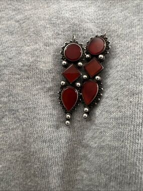 Red Stone Teardrop Dangle Earrings - Women's Fashion Jewelry